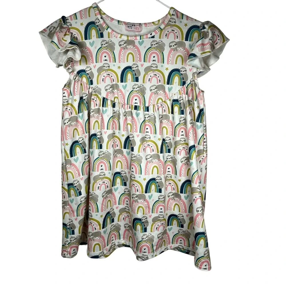 Pete + Lucy Dress Bundle‎ Girls 10/12 Fox Cactus Rainbow Unicorn Kitty Cat
